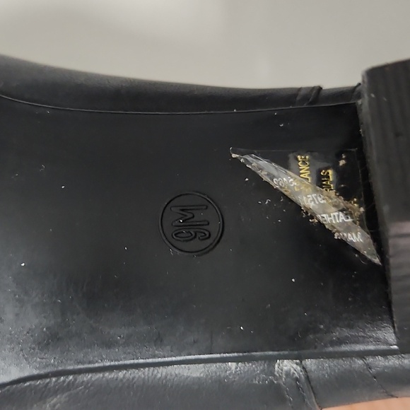 Euro Club Black Leater Booties Size 9M - Picture 6 of 7